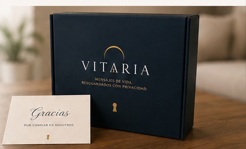 Caja Vitaria con tarjeta de agradecimiento